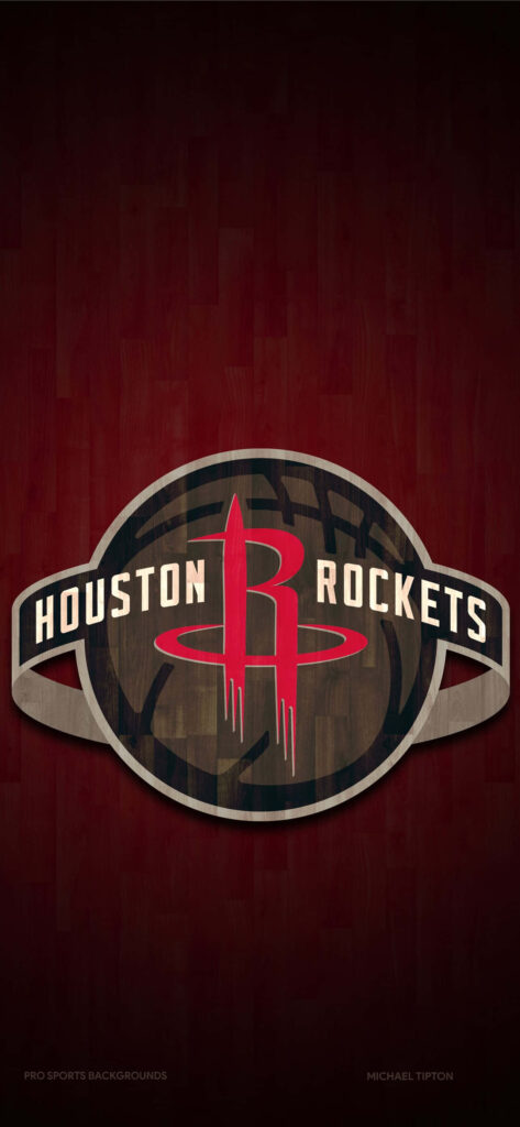 Houston Rockets emblem on dark textured background dynamic basketball fan wallpaper