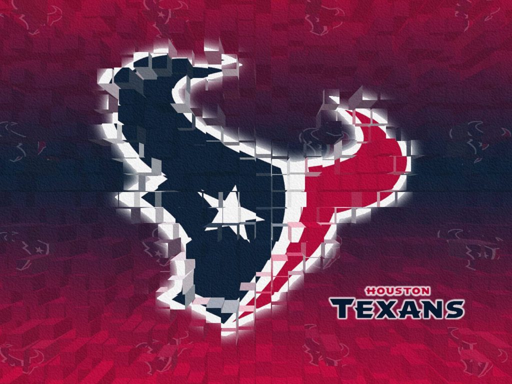 Houston Texans digital wallpaper pixelated bull logo red textured background team wordmark