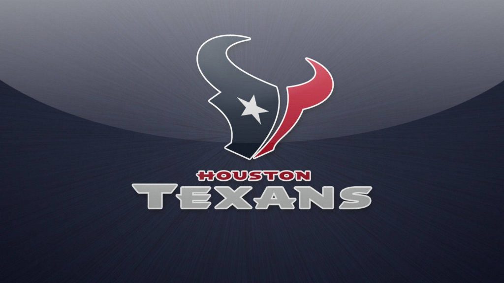 Houston Texans wallpaper with bull head logo and dark brushed metal background for fans