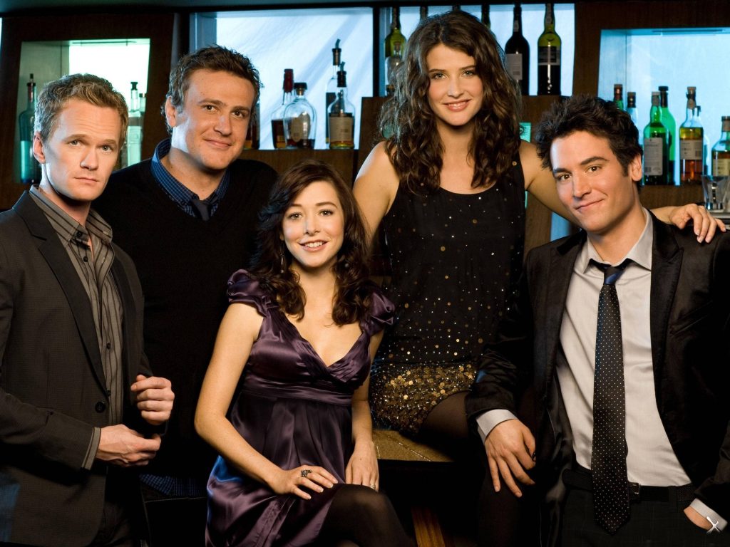 How I Met Your Mother cast Neil Patrick Harris Jason Segel Alyson Hannigan Cobie Smulders Josh Radnor in bar wallpaper