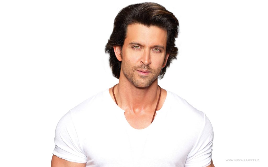 Hrithik Roshan professional studio portrait in white shirt bright minimalist background HD wallpaper