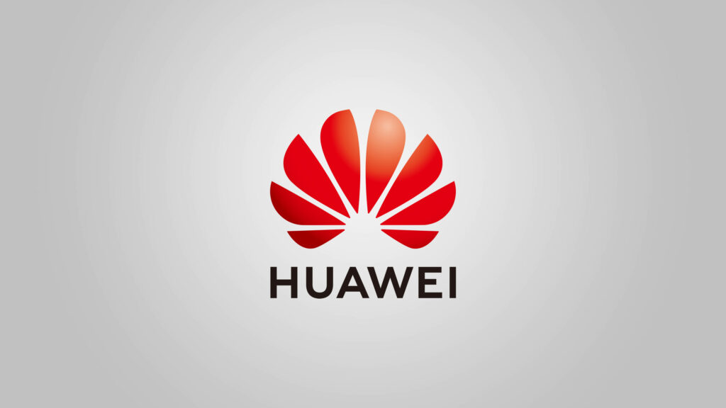 Floral Fusion: Huawei's Red Petals Grace a Simple Vector Wallpaper