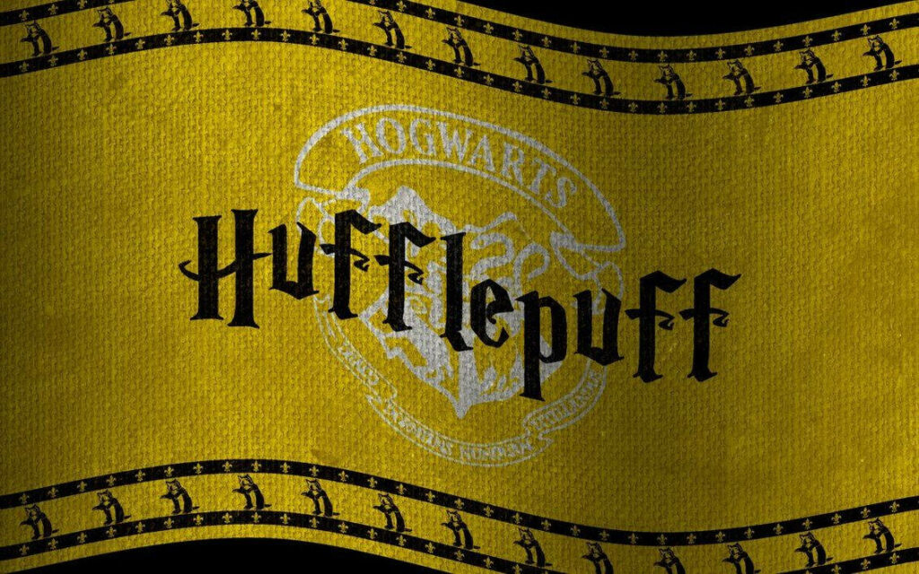 Hufflepuff Flag Wallpaper - Iconic Yellow & Black Hogwarts Design