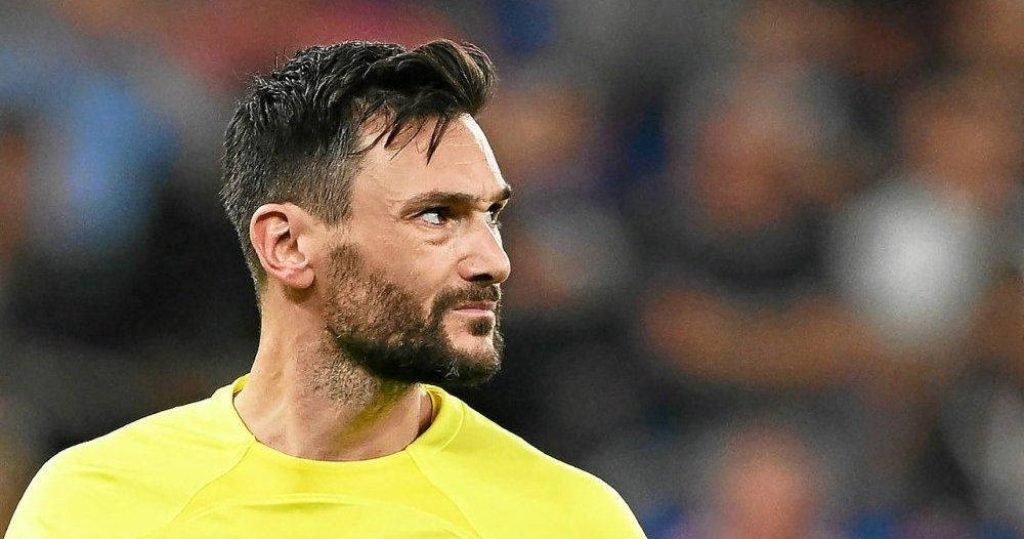 Hugo Lloris in yellow jersey focused goalkeeper profile crisp sports wallpaper background