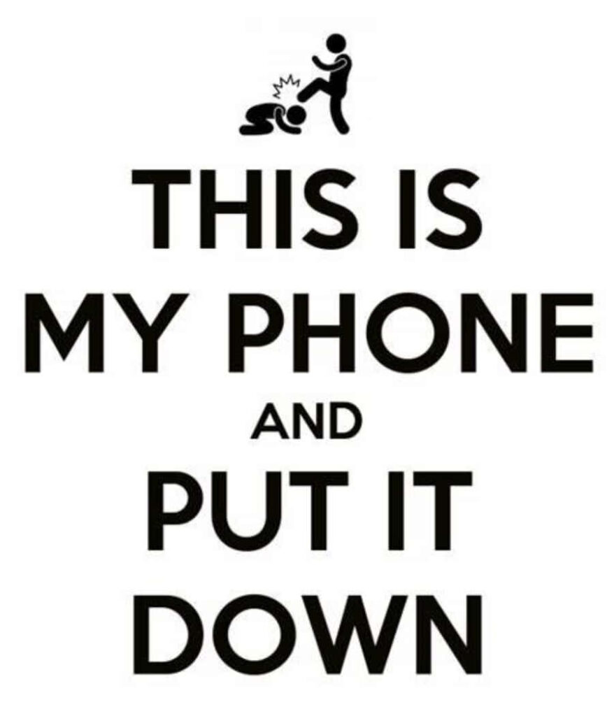 Humorous Black & White Wallpaper: Personal Boundaries Design