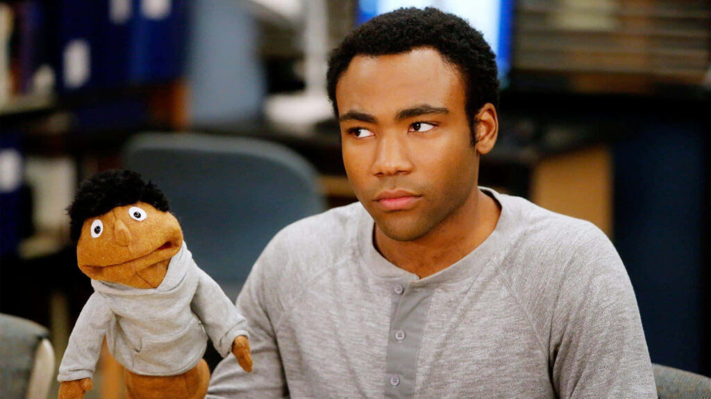 Donald Glover & Puppet in Community: Fun Wallpaper Background