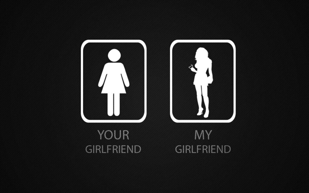 Girlfriend Comparison Comedy: Hilarious Computer Wallpaper for a Good Laugh!
