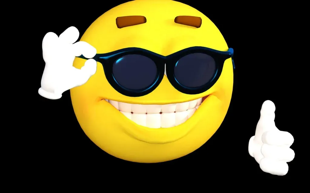 Handful of Smiles: Hilarious Emojis Sprinkle Joy on Dark Background Wallpaper