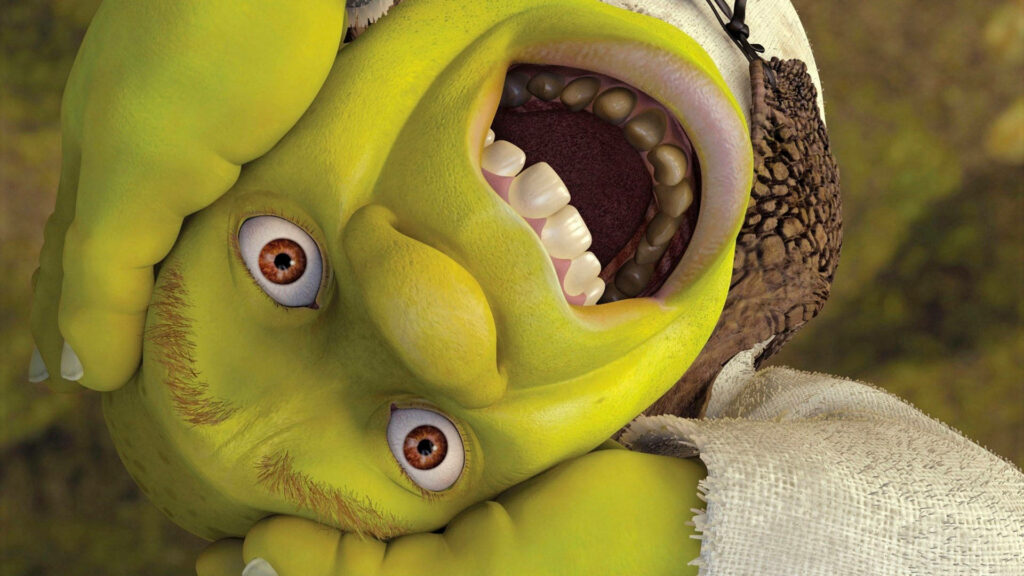 Humorous Shrek Wallpaper Background for Fans of the Beloved Character