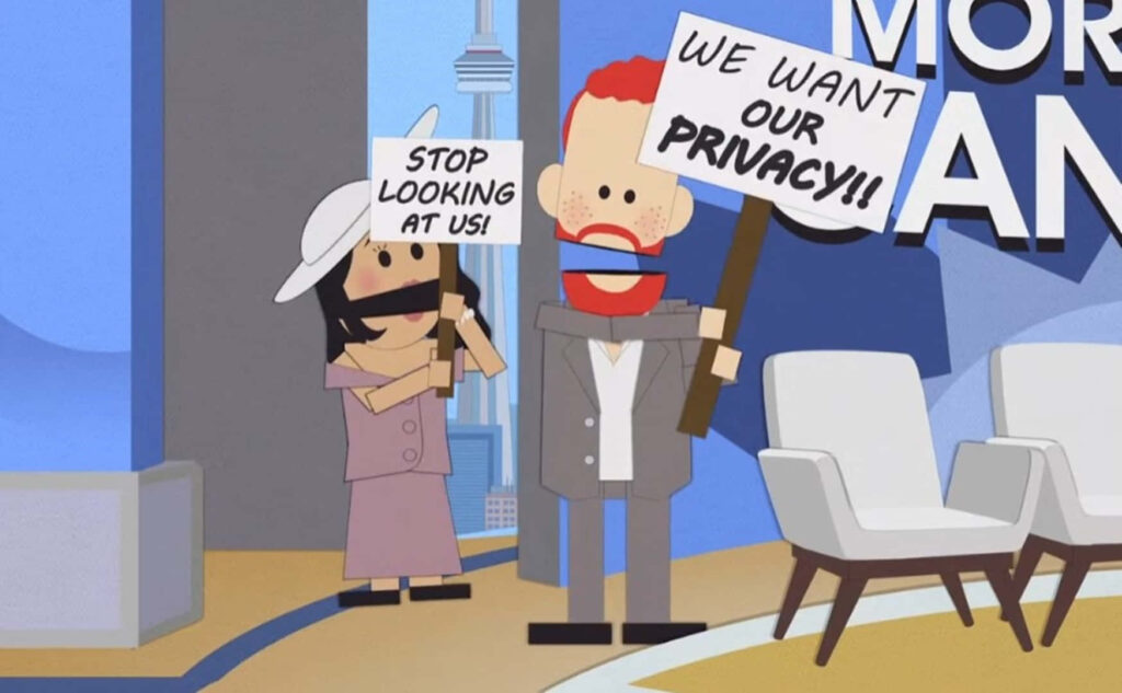 South Park Humor: Privacy Pleas in a TV Studio - Wallpaper Scene