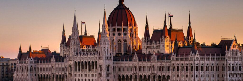 Hungarian Parliament Building Budapest wallpaper showcasing grand architecture and clock tower