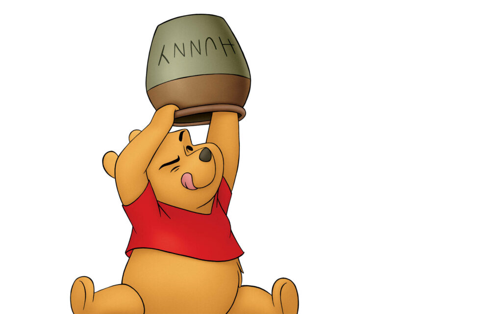 Sweet Tooth Winnie: Searching for Hunny in Disney's Honey Pot Wall Art Wallpaper