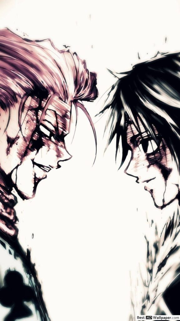 Hisoka and Chrollo intense face-off Hunter x Hunter dark artistic anime wallpaper background