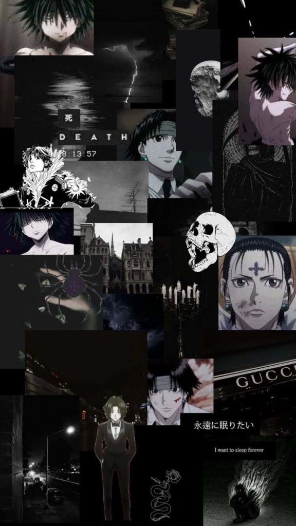 Hunter x Hunter wallpaper collage dark Phantom Troupe Feitan Portor Chrollo Lucilfer gothic