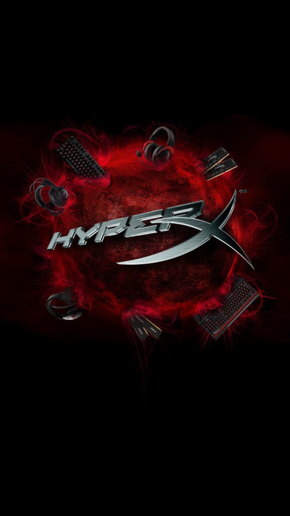 HyperX Gaming Gear: Immersive Black and Red Wallpaper Amplifies the Gaming Atmosphere