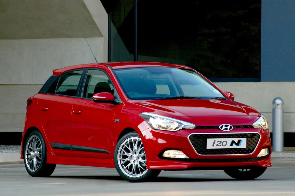 Vibrant Hyundai i20 N Wallpaper: Sporty Design & Style Background