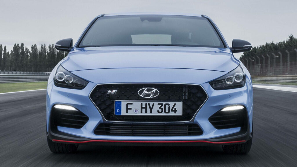 Hyundai i30 N Wallpaper: Aggressive Design on the Racetrack