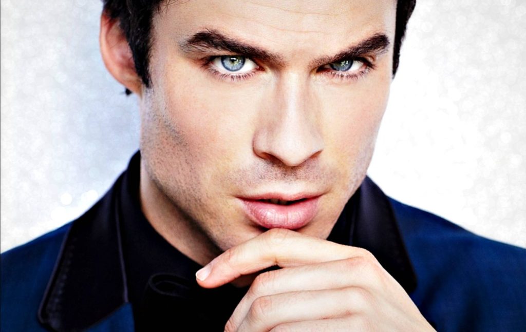 Ian Somerhalder intense gaze portrait 2013 Icon Magazine blue eyes dark suit wallpaper background