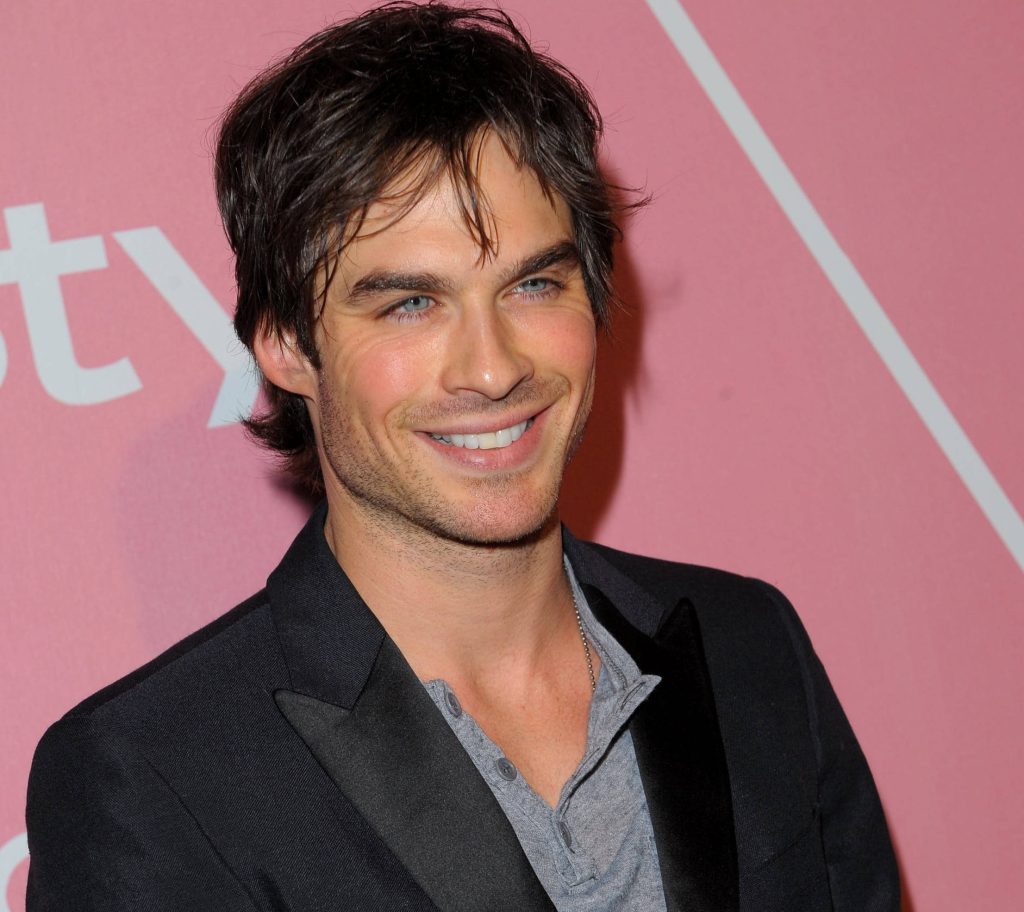 Ian Somerhalder in black blazer and grey henley at InStyle Golden Globes after-party wallpaper