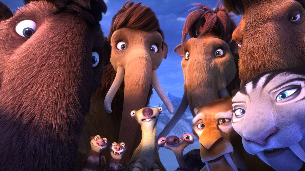 Ice Age Collision Course main cast close-up worried expressions 3D CGI intense wallpaper