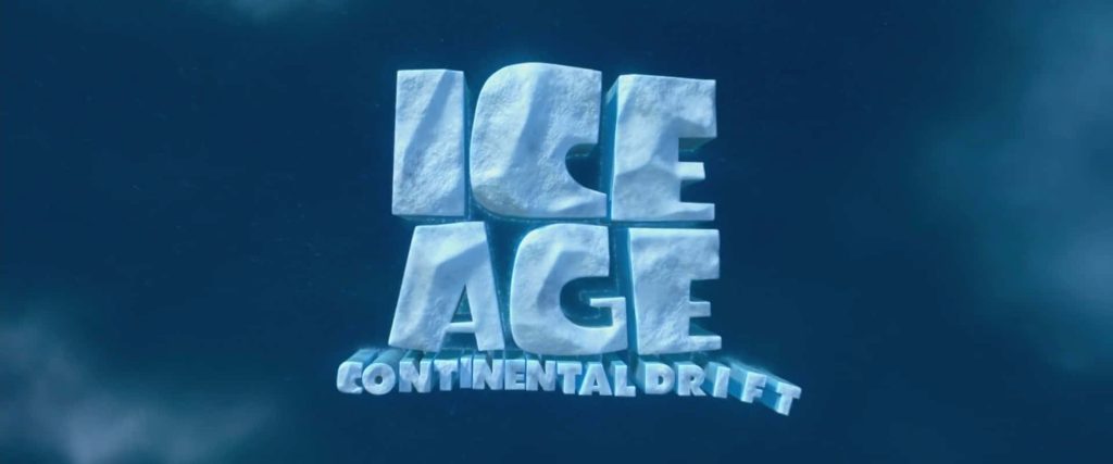 Ice Age Continental Drift official logo textured ice blocks cinematic wallpaper background