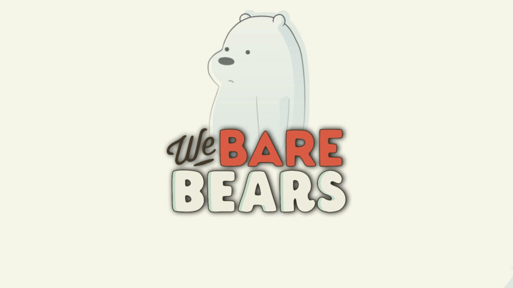 Ice Bear Stands out in Adorable Cartoon Poster from We Bare Bears Wallpaper