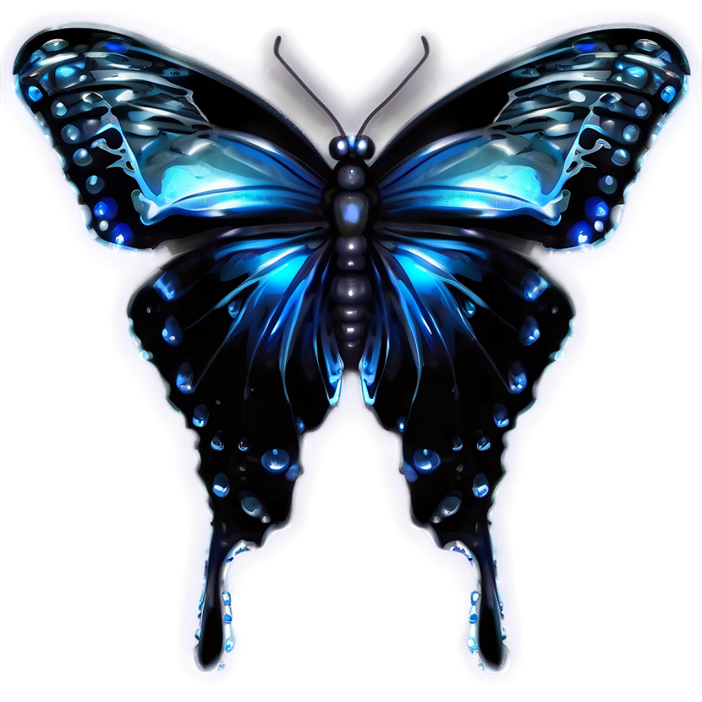 Stunning Ice-Themed Butterfly Wallpaper with Frosty Blue Patterns