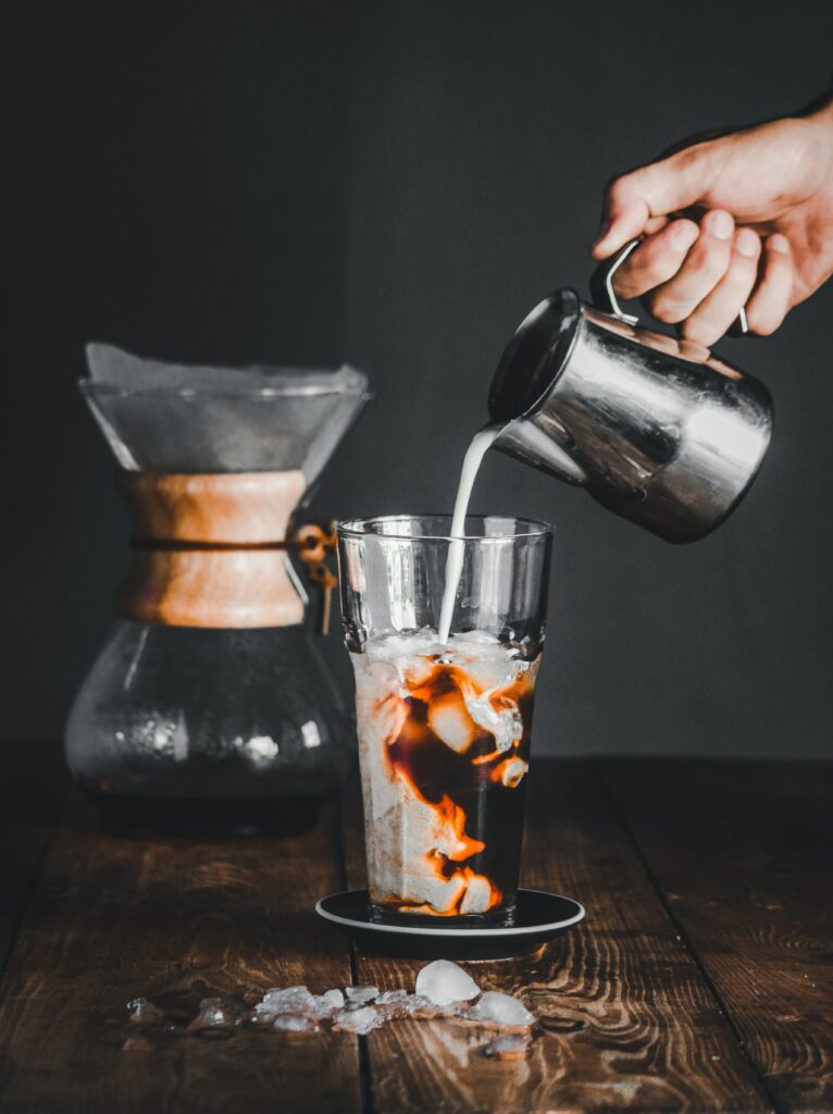 Refreshing Iced Coffee Wallpaper: Milk & Ice in Focus
