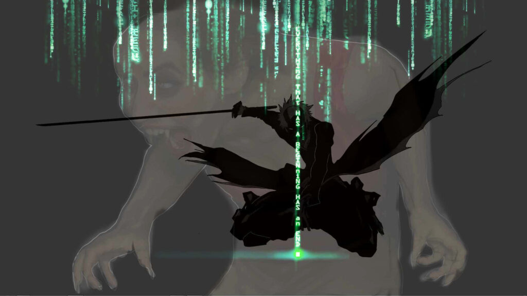 Dynamic Ichigo Kurosaki Wallpaper: Futuristic Code & Mystery
