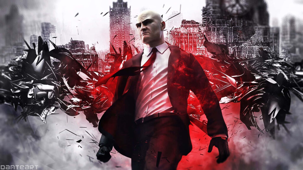 Unveiling the Legendary Hitman: Agent 47 in his Distinguished Attire Wallpaper