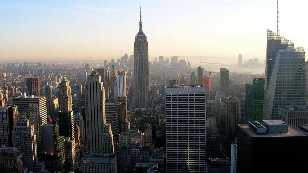 Empire Cityscape: A Captivating Snapshot of Iconic New York City Landmarks Wallpaper