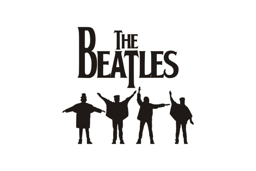 Iconic Beatles Silhouette Wallpaper - Timeless Music History Background