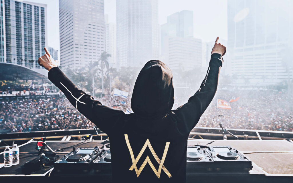 Epic Concert Wizardry: Alan Walker, The Black Hoodie Virtuoso Unleashes His Musical Magic on a Mesmerizing Stage! Wallpaper