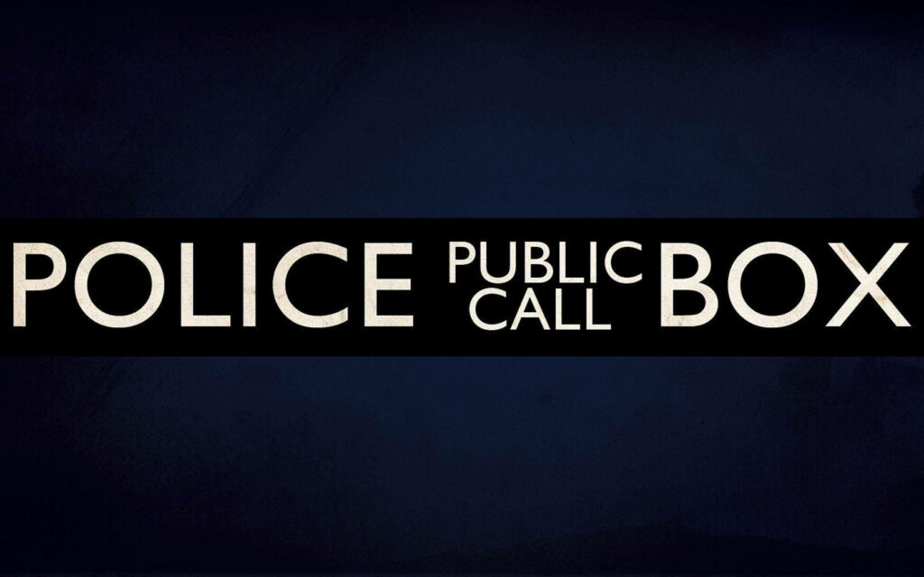 Minimalist HD Wallpaper of Doctor Who's Iconic Police Box