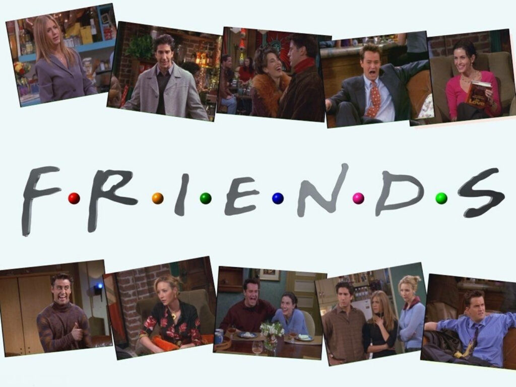 Friends TV Show Wallpaper: Iconic Scenes & Classic Logo Background