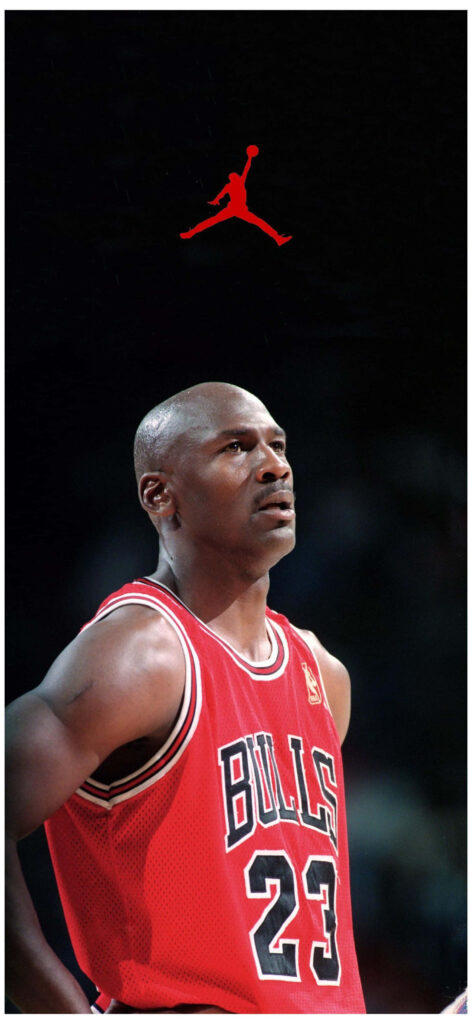 Capturing the Unforgettable: A Timeless Michael Jordan Jersey in Bulls' Classic Colors Wallpaper