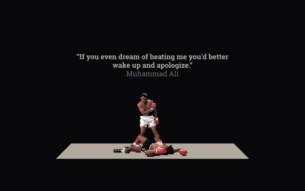 Iconic Muhammad Ali Wallpaper: The Greatest Triumph Quote Background