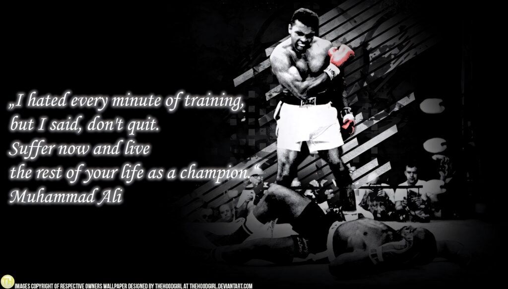 Muhammad Ali Inspirational Wallpaper: Perseverance & Champion Spirit