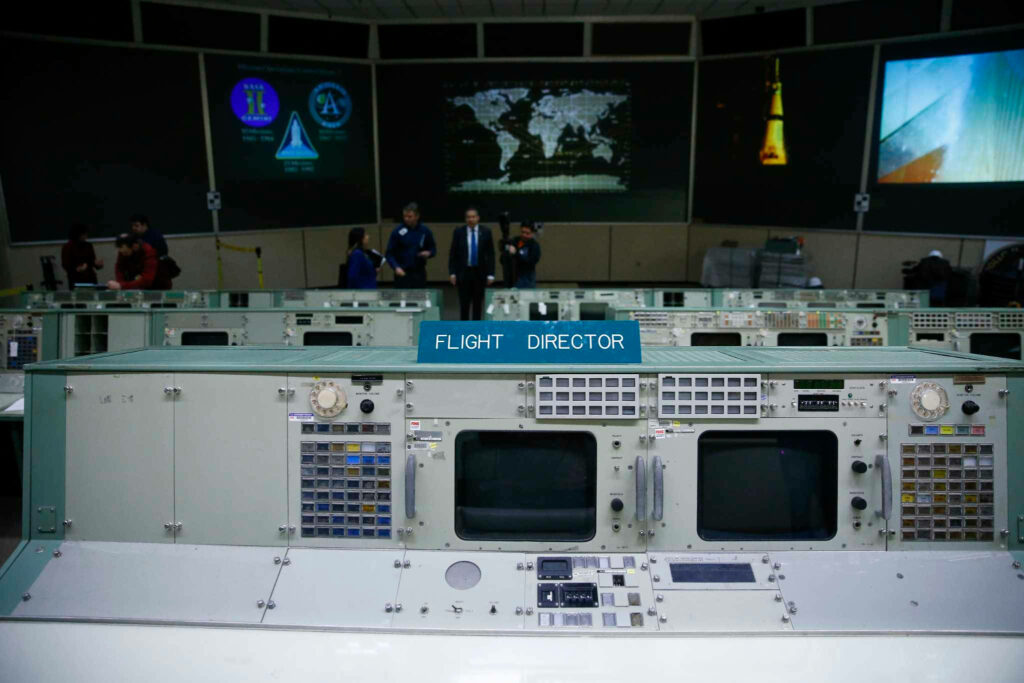 Retro NASA Flight Director's Office Wallpaper - Iconic Mission Control