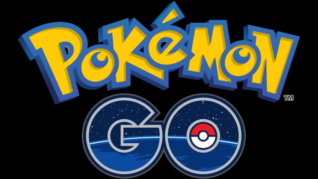 Pokémon Go Logo Wallpaper: Bold Yellow & Blue Design with Poké Ball