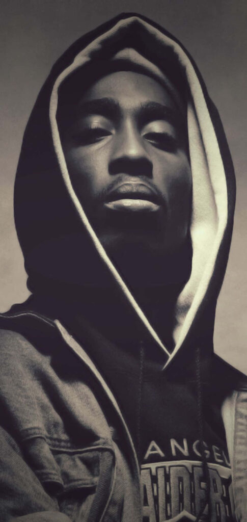 Tupac Shakur: Commemorating an Icon through a Captivating iPhone Wallpaper