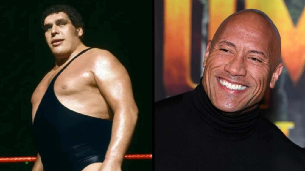 Epic Wallpaper: Andre the Giant & Dwayne Johnson's Wrestling Legacy