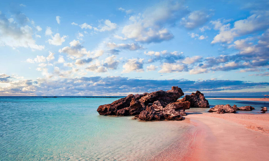 Idyllic Greek Beach Wallpaper: Turquoise Waters & Sandy Shores