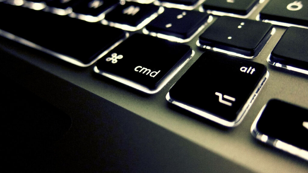 Illuminated Apple iMac Keyboard: Stylish CMD & ALT Keys Wallpaper