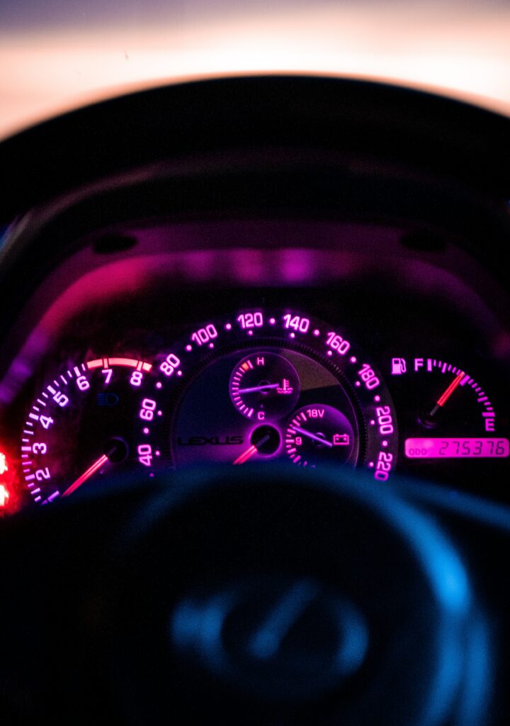 Lexus IS 200 Interior Wallpaper: Illuminated Speedometer Ambiance