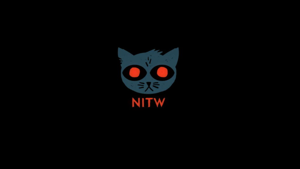 Illuminated Night in the Woods HD Logo Wallpaper Background Photo