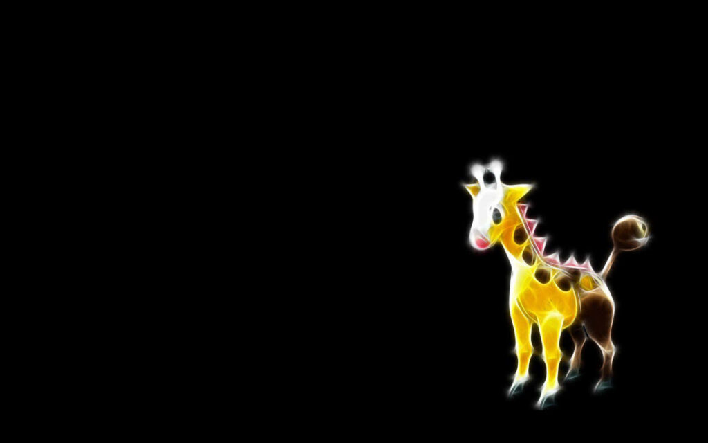 Illuminating Girafarig Wallpaper: Captivating Dual-Natured Design