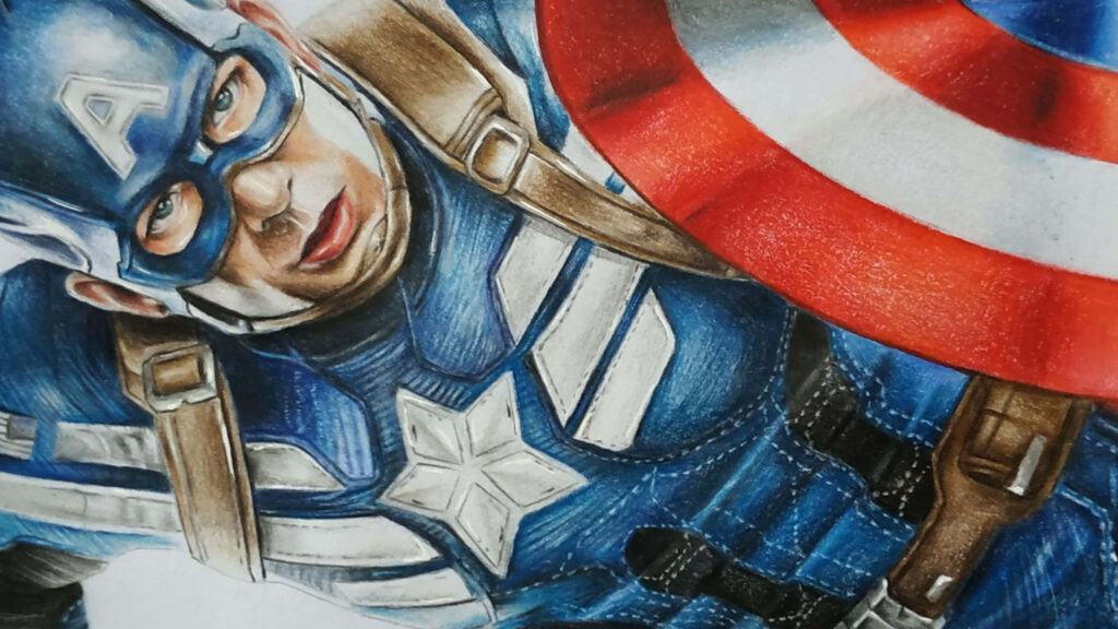 Marvel Universe: Captivating Captain America in Mesmerizing 4k Clarity Wallpaper