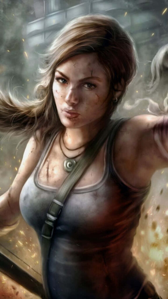 Intense Lara Croft Portrait from Rise of the Tomb Raider - Action Hero Wallpaper