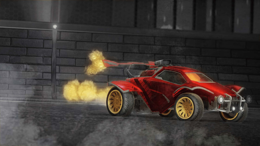 Immerse Yourself in the Thrilling World of Rocket League: Unleash your skills in visually stunning HD graphics with Lightning-Fast Gameplay and Spectacular Goal Celebrations! Wallpaper